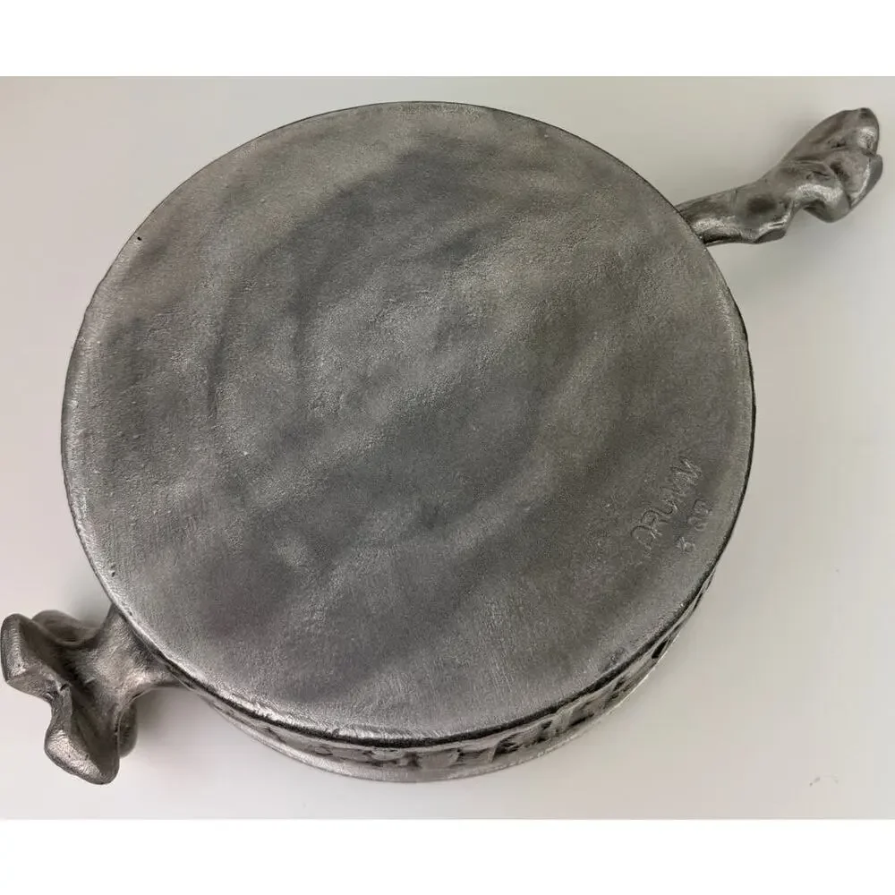 VINTAGE Mid Century Modern Donald Drumm Covered Aluminum Brutalist Skillet NEW